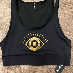 Ultracor Black & Gold Eye Sports Bra
